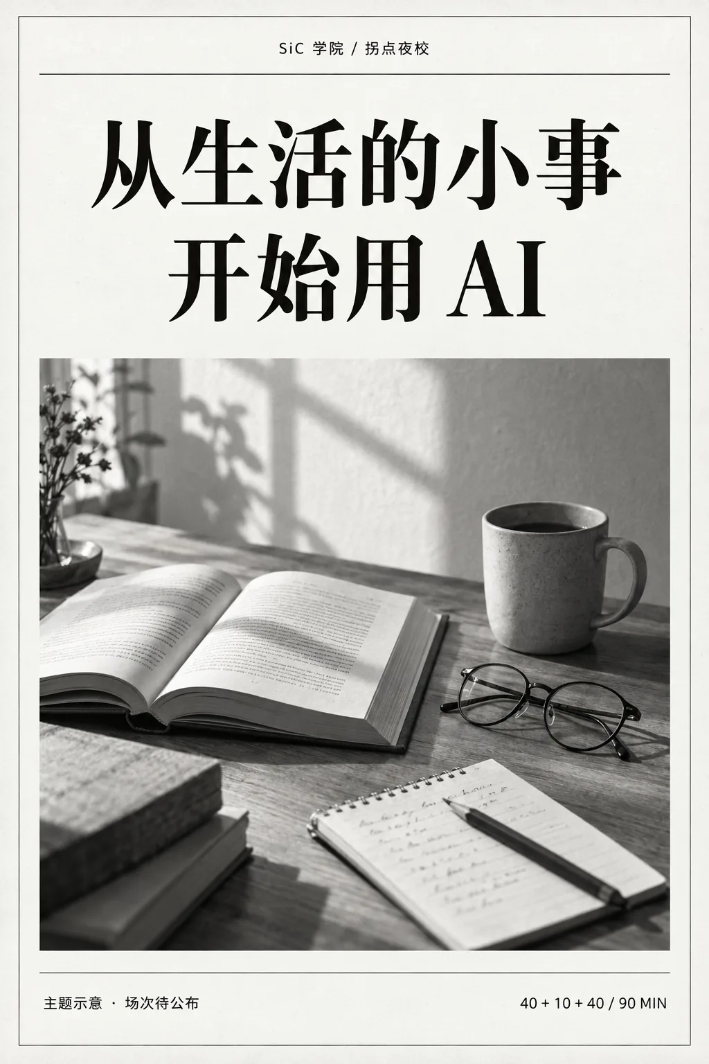 从生活的小事开始用 AI主题海报